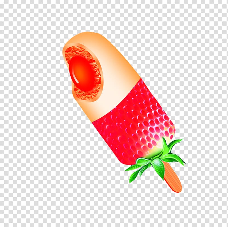 Ice cream Strawberry Ice pop Aedmaasikas, Strawberry Popsicles transparent background PNG clipart