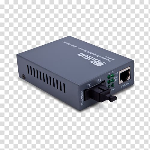 Fiber media converter Single-mode optical fiber Multi-mode optical fiber Ethernet, others transparent background PNG clipart