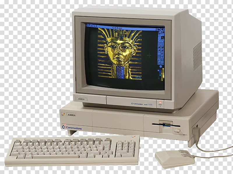 Amiga 1000 Computer Commodore 64 Retrocomputing, Computer transparent background PNG clipart