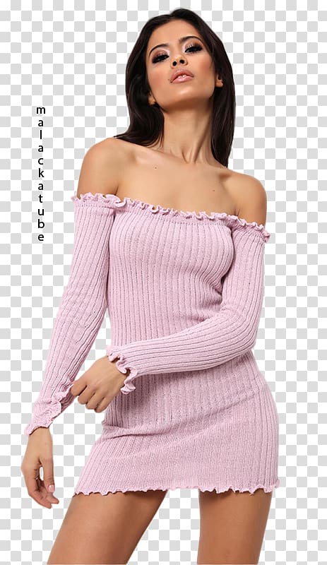 Ruffle Dress T-shirt Knitting Sweater, dress transparent background PNG clipart