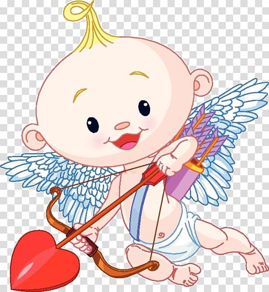 Cupid Valentines Day Illustration, Cartoon Cupid Love transparent background PNG clipart