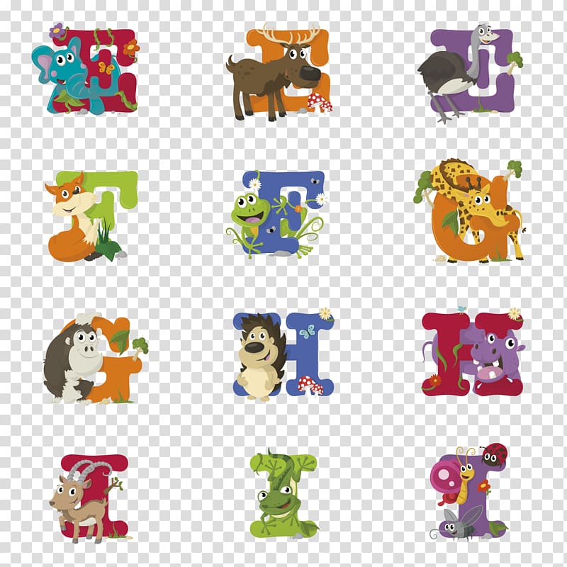 Alphabet song Animal Letter, alphabet transparent background PNG clipart