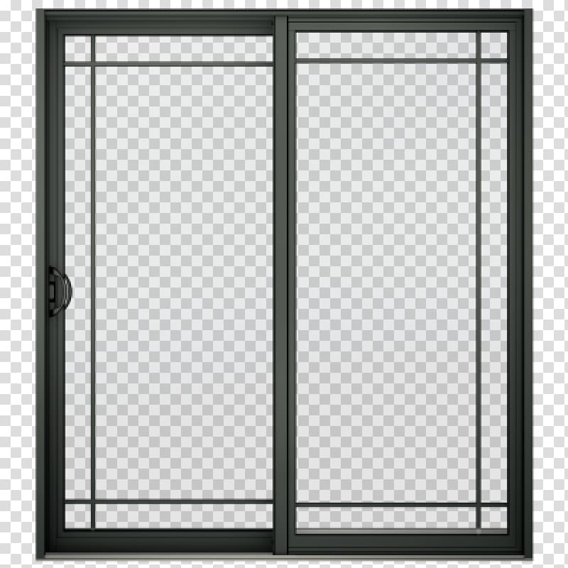 black metal framed glass window, Window Sliding glass door Stained glass, aluminum transparent background PNG clipart