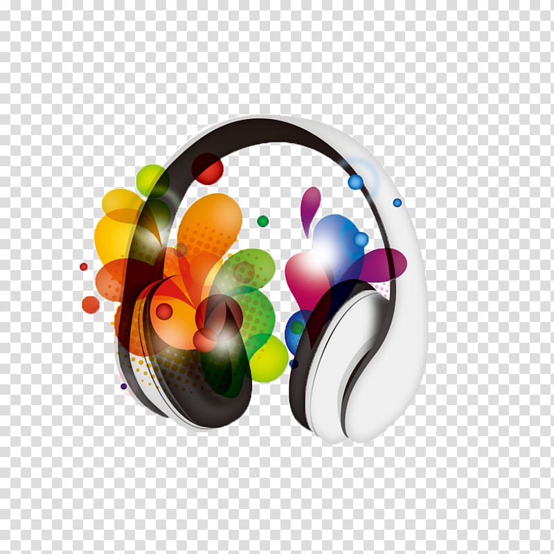 Free music Color, Fashion Headphones transparent background PNG clipart