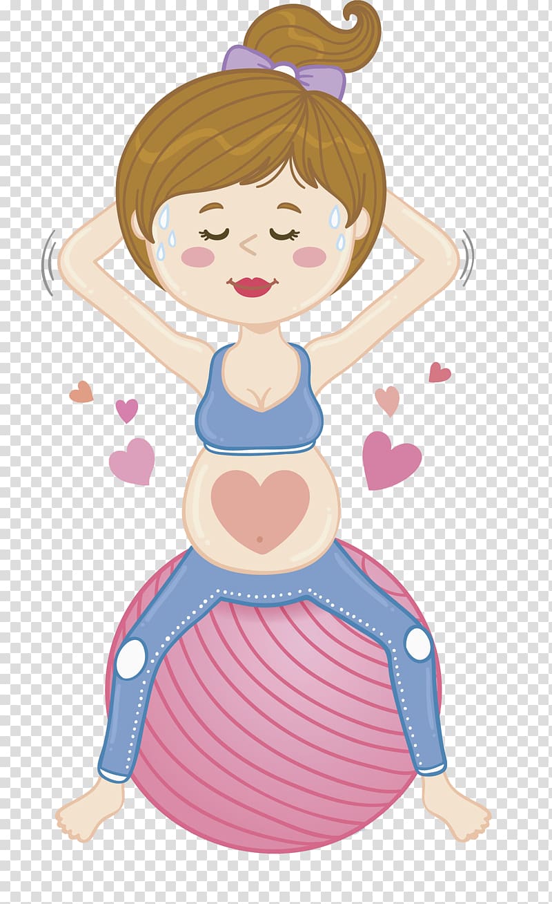 pregnant woman exercising , Pregnancy Cartoon Drawing Woman u5b55u5987, Exercise pregnant women transparent background PNG clipart