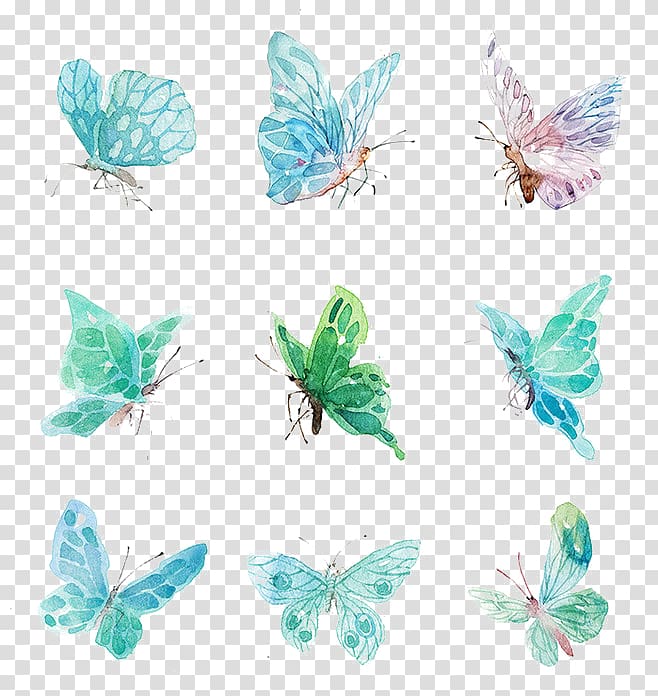 butterflies float transparent background PNG clipart