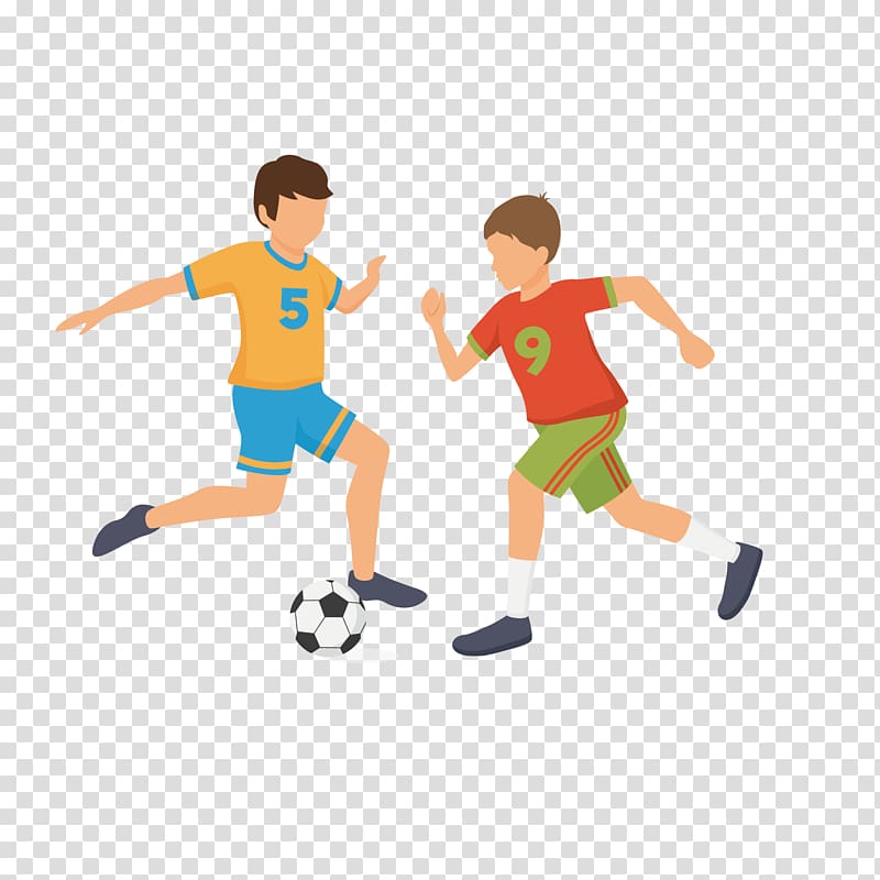 Sport Illustration, Boys football transparent background PNG clipart