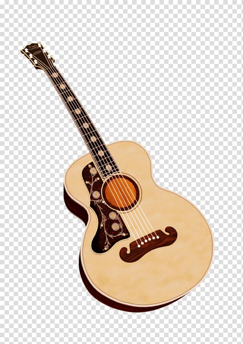 Acoustic guitar Ukulele Tiple Cuatro, Attractive guitar pull material Free transparent background PNG clipart