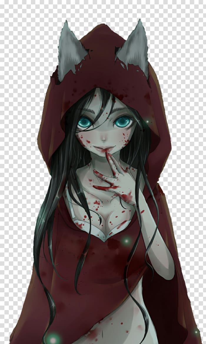 Gray wolf Little Red Riding Hood Creepypasta Anime, others transparent background PNG clipart
