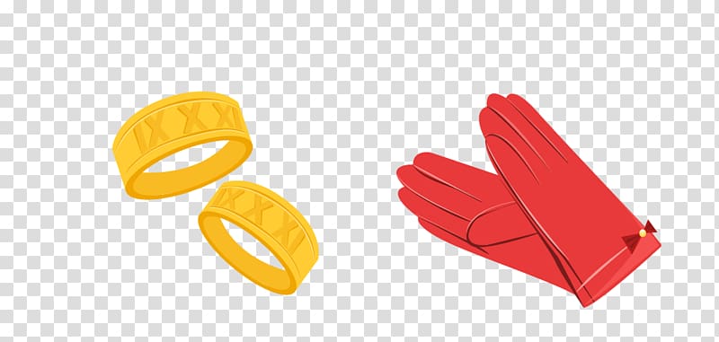 Material Yellow Personal protective equipment, Red gloves transparent background PNG clipart