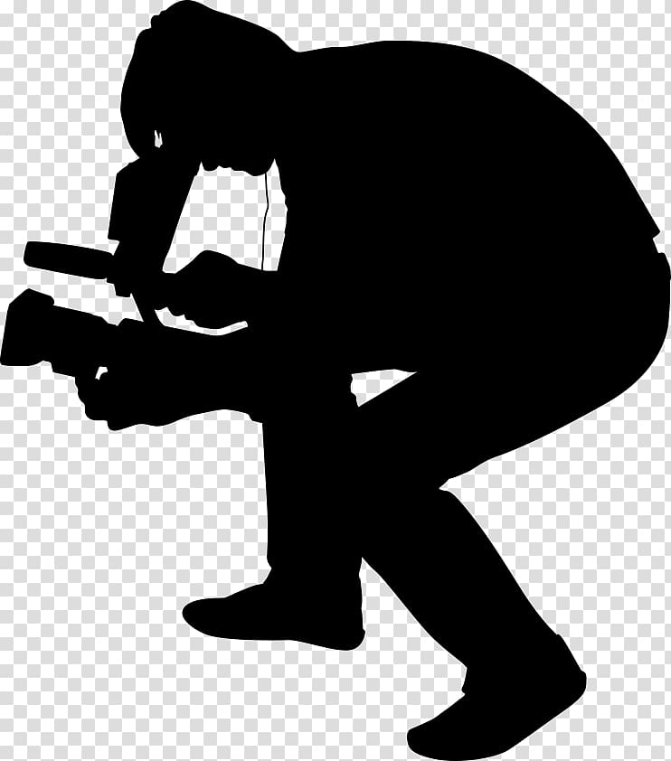Camera Operator Shot Television, Silhouette transparent background PNG clipart
