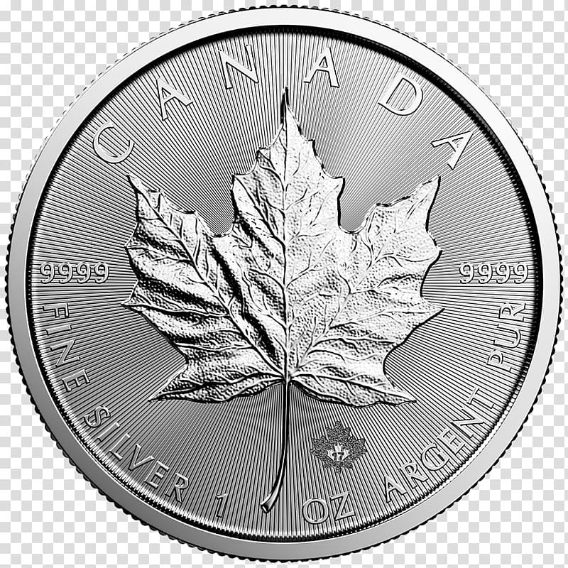 Canada Canadian Silver Maple Leaf Canadian Gold Maple Leaf Bullion coin, silver coin transparent background PNG clipart