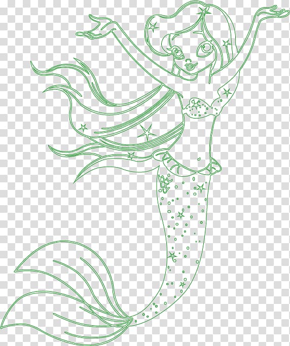 Mermaid Visual arts Cartoon Illustration, Mermaid material transparent background PNG clipart