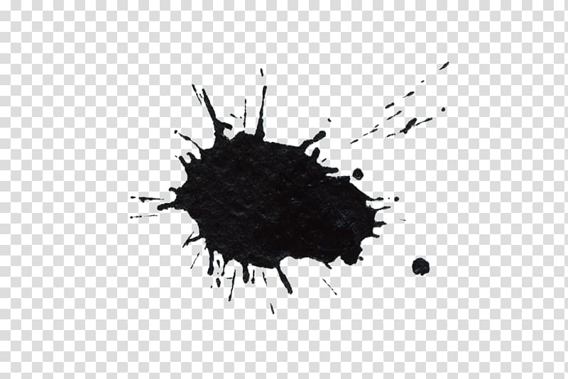 black paint splatter illustration, Splash Ink Drop, Ink droplets transparent background PNG clipart