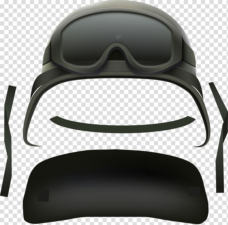 Goggles Combat helmet, Grey Helmet transparent background PNG clipart