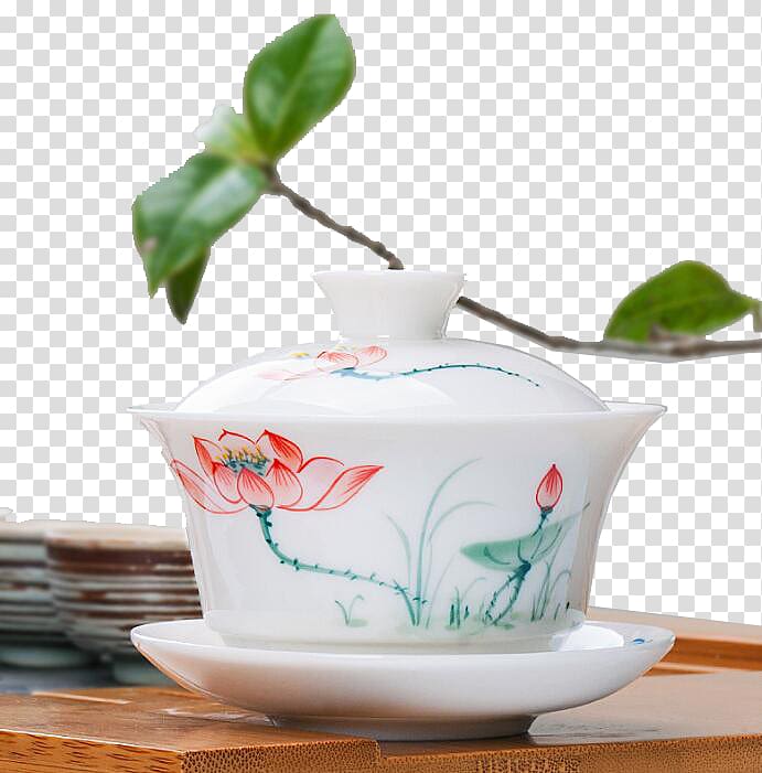 Tea Porcelain Gaiwan Coffee cup Ceramic, Ceramic tea transparent background PNG clipart