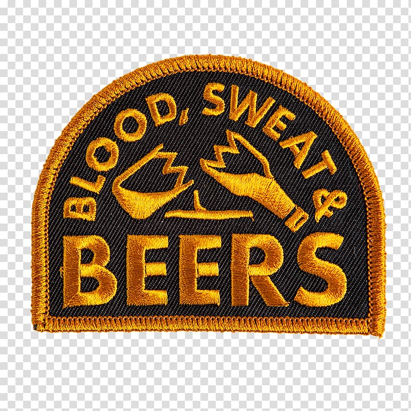 Beer Embroidered patch Overlock Embroidery Label, beer transparent background PNG clipart