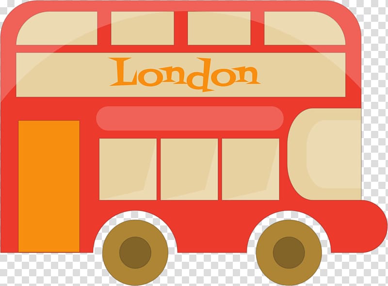Bus Red, Red cartoon car transparent background PNG clipart