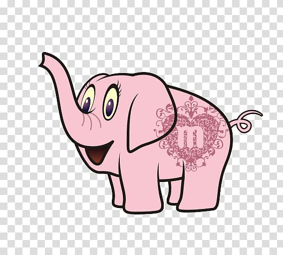 African elephant Indian elephant Cartoon Illustration, Long nose elephant transparent background PNG clipart