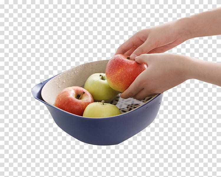 Basket Plastic Drain Washing Wheat, Wash the apple scene material transparent background PNG clipart