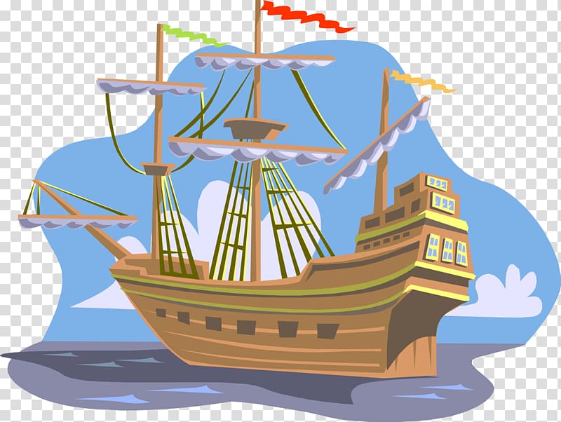 Age of Discovery Exploration Caravel New World , 19th Century Genre Painting People in America transparent background PNG clipart