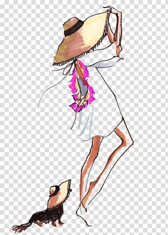 woman beach side transparent background PNG clipart