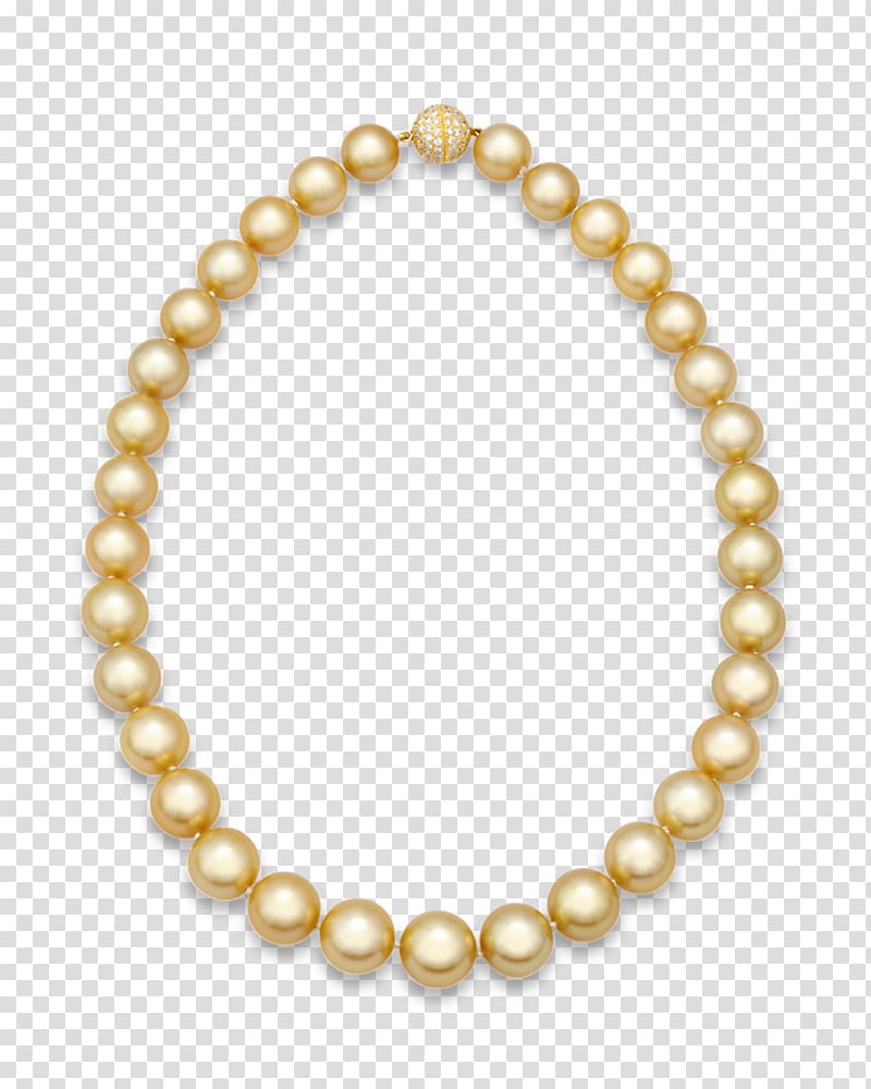 Pearl necklace Chain Pearl necklace Charm bracelet, sea pearl transparent background PNG clipart
