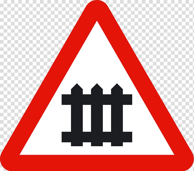 Level crossing Traffic sign Warning sign Rail transport, signal transparent background PNG clipart