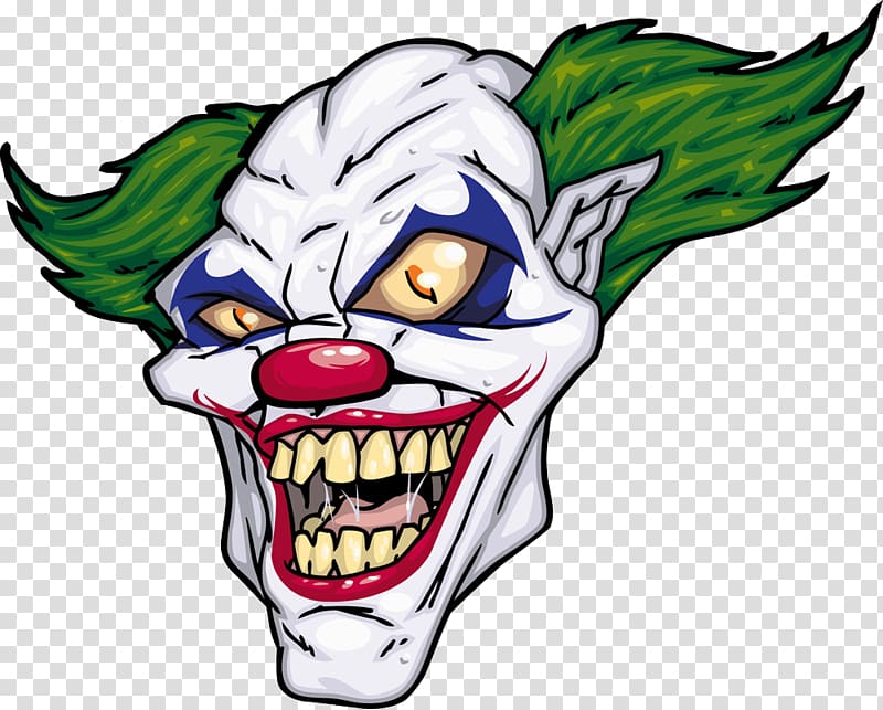 Joker illustration, Joker Evil clown Illustration, Horror clown transparent background PNG clipart