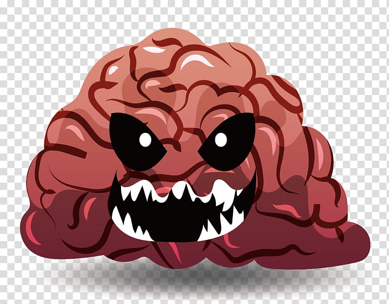 Skull Human brain , Scary brain transparent background PNG clipart