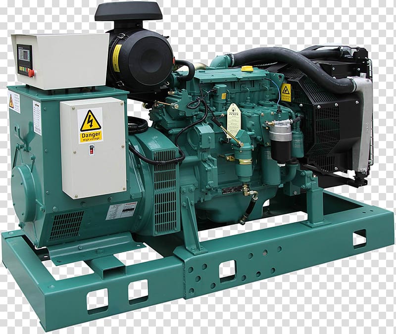 Diesel generator Electric generator Engine-generator Electricity Standby generator, electric generator transparent background PNG clipart