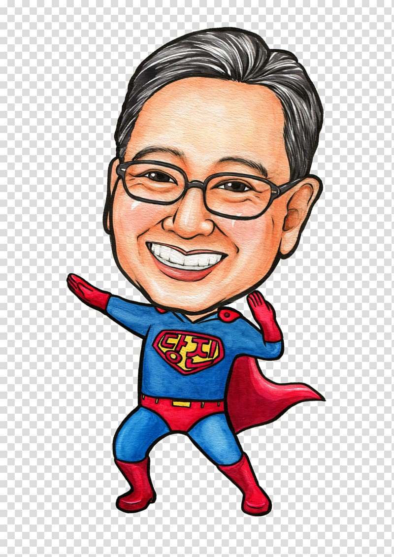 Kim Dong-wan Caricature Member of Parliament Superman, Wsbfm transparent background PNG clipart