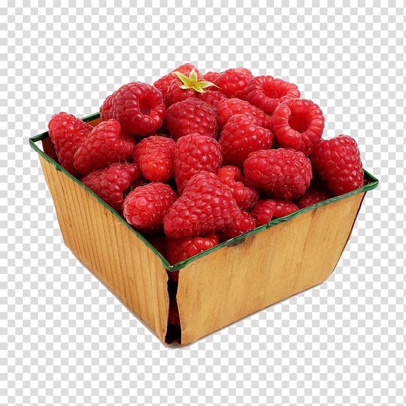 Strawberry Raspberry Blackberry Food, Basket of raspberries transparent background PNG clipart