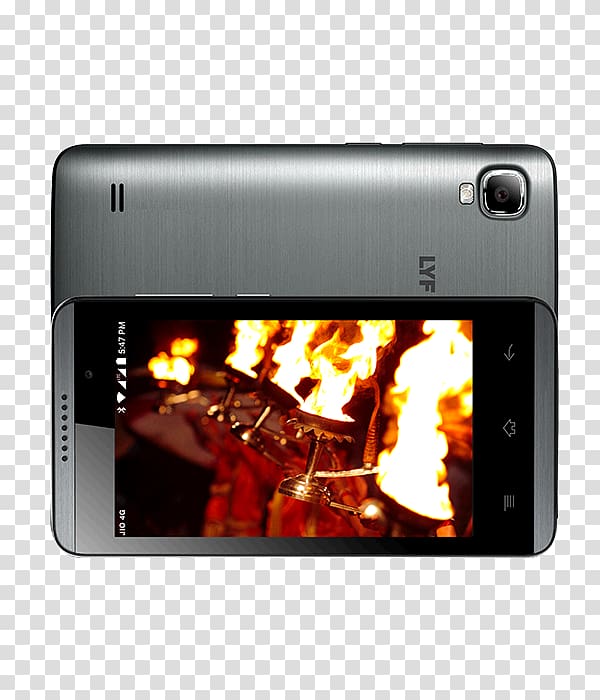 LYF Telephone Portable communications device Dual SIM Pricebaba.com, vibrant flame transparent background PNG clipart