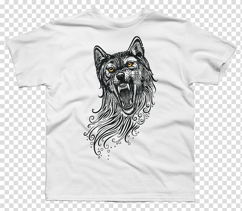 T Shirt Hoodie Drawing Comics T Shirt Transparent Background Png Clipart Hiclipart - wolf and lion ying yang t shirt roblox