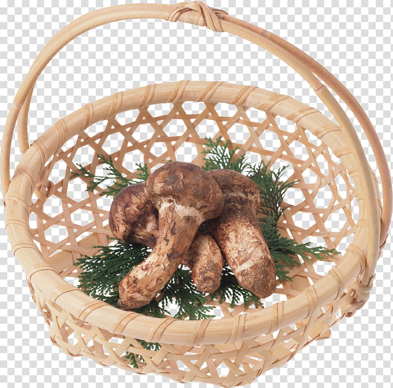 Mushroom Basket Matsutake Vegetable, mushroom transparent background PNG clipart