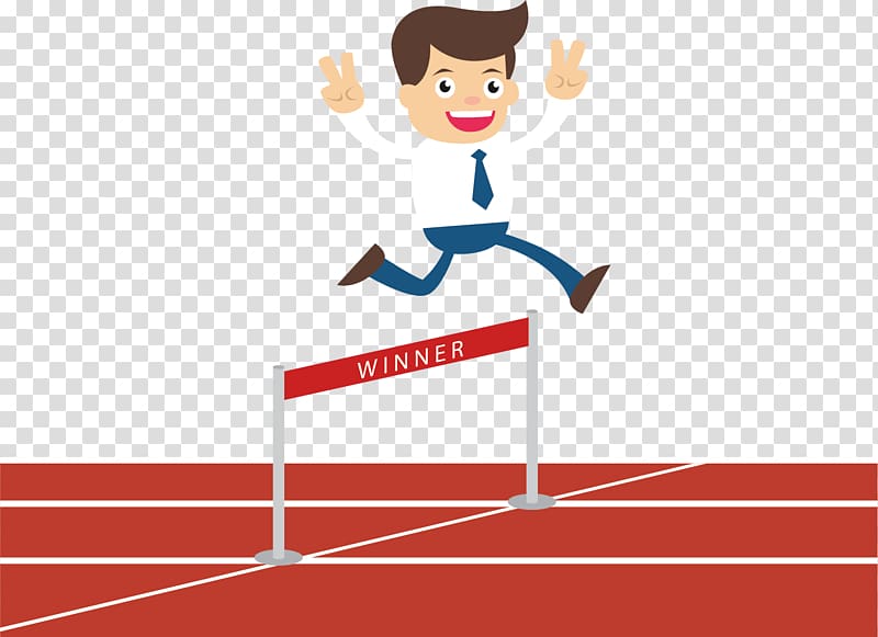 man jumping finish line art, Businessperson Illustration, Successful business people transparent background PNG clipart