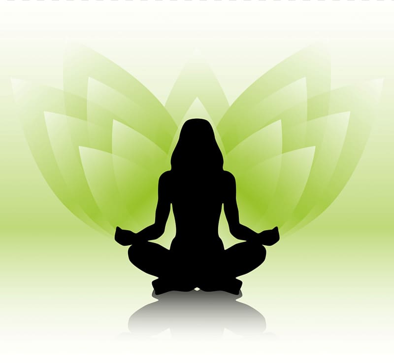 Woman yoga silhouette meditation lotus pose... - Stock Illustration  [87984067] - PIXTA