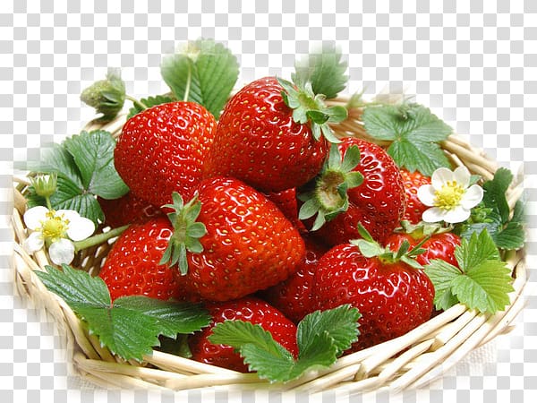 Food Fragaria Auglis Vegetable Nutrition, Strawberry Basket transparent background PNG clipart