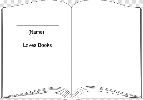 open book outline clip art