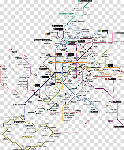 Madrid Metro Rapid transit Map Line 1, map transparent background PNG clipart