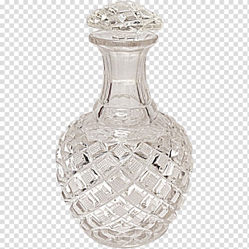 Lead glass Diamond cut Bottle, PARFUME transparent background PNG clipart