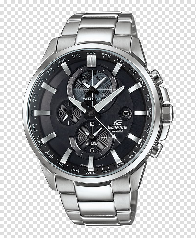 Casio Edifice Solar-powered watch, watch transparent background PNG clipart