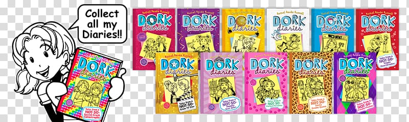 Dork Diaries: Tales From a Not-So-Fabulous Life Dork Diaries: Tales From a Not so Graceful Ice Princess Dork Diaries: Tales From a Not-So-Popular Party Girl Dork Diaries 3: Tales from a Not-So-Talented Pop Star (Hc), Books banner transparent background PNG clipart