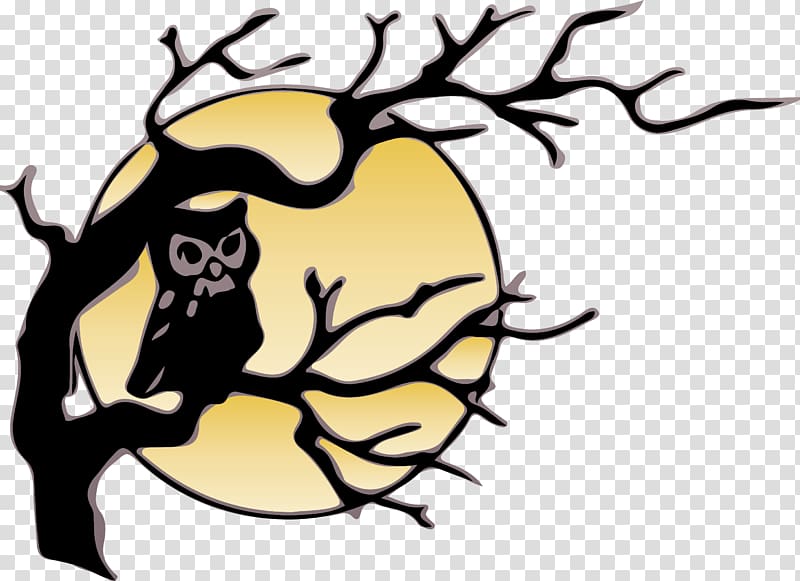 YouTube Halloween film series , owl transparent background PNG clipart