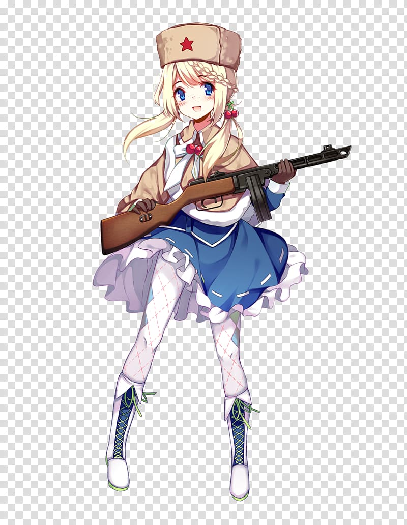 Girls\' Frontline PPSh-41 Firearm PPS submachine gun, weapon transparent background PNG clipart