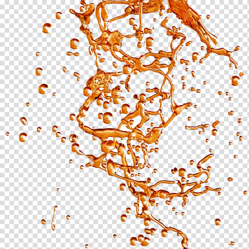 orange substance, Juice Coca-Cola Drop Drink, Drink splashing water droplets transparent background PNG clipart