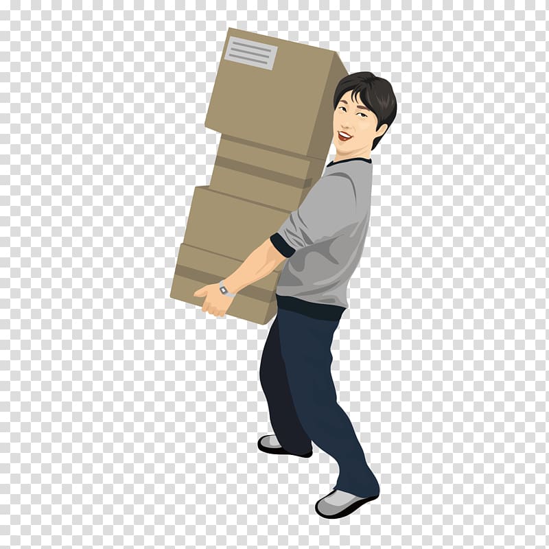 Carrying boxes Cartoon , pattern material city delivery door transparent background PNG clipart