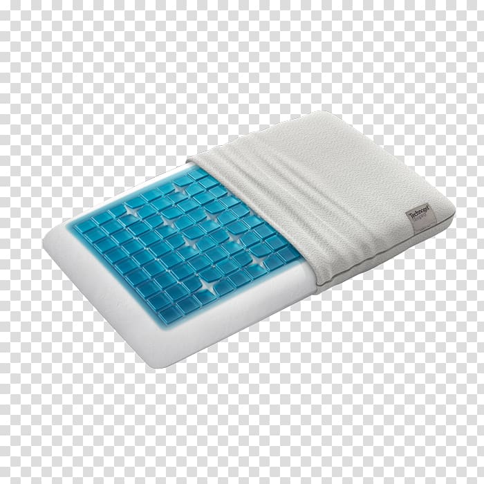 Pillow Technogel Memory foam Tempur-Pedic Bed, LATEX PILLOW transparent background PNG clipart