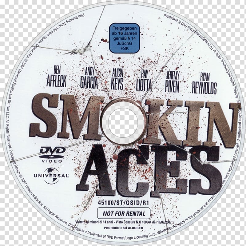 DVD Smokin\' Aces Thriller 0 Film, dvd transparent background PNG clipart
